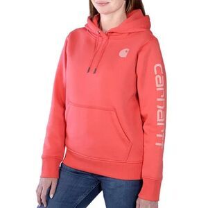 Carhartt Relaxed Fit Midweight Logo Sleeve Graphic Hoodie- Bittersweet
